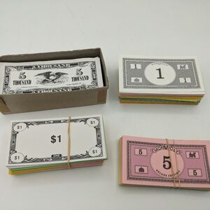 Play Money Bills Lot Vintage Monopoly Milton Bradley Play Pretend Crafting Props